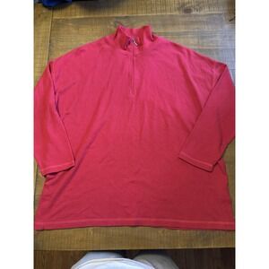 Rafaella 1/4 Zip Red Pullover Sweater Women's Size S/M